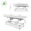 Lettino fisso ad altezza variabile VIGO 2 + schienale regolabile - Larghezza 75 cm - Bianco