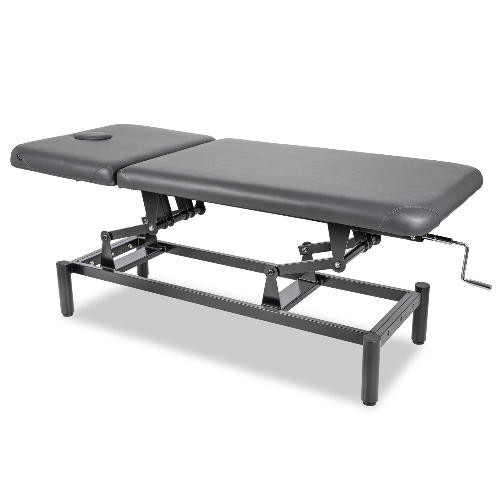 Lettino fisso ad altezza variabile VIGO 2 + schienale regolabile - Larghezza 75 cm - Grigio Scuro