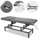 Lettino fisso ad altezza variabile VIGO 2 + schienale regolabile - Larghezza 75 cm - Grigio Scuro