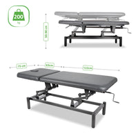 Lettino fisso ad altezza variabile VIGO 2 + schienale regolabile - Larghezza 75 cm - Grigio Scuro