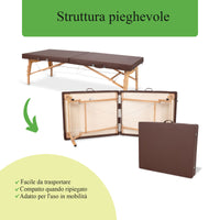 Lettino da massaggio in legno pieghevole NIRO 80 PU K835