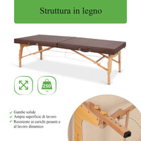 Lettino da massaggio in legno pieghevole NIRO 80 PU K835