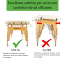 Lettino da massaggio in legno pieghevole SOFIA K533 + Borsa