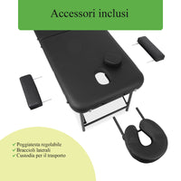 Lettino da massaggio pieghevole in acciaio RICO K515 - Larghezza 60 cm