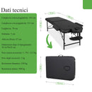 Lettino da massaggio pieghevole in acciaio RICO K515 - Larghezza 70 cm