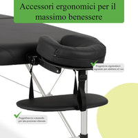 Lettino da massaggio pieghevole in alluminio NINA K515