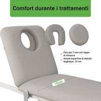 Lettino elettrico ad altezza variabile ESTELLA ERGO 2 - Larghezza 70 cm - Grigio
