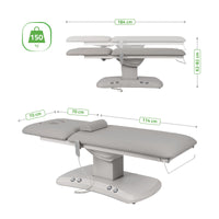 Lettino elettrico ad altezza variabile ESTELLA ERGO 2 - Larghezza 70 cm - Grigio