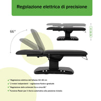 Lettino elettrico ad altezza variabile ESTELLA ERGO 2 - Larghezza 70 cm - Nero