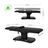 Lettino elettrico ad altezza variabile ESTELLA ERGO 2 - Larghezza 70 cm - Nero