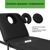Lettino elettrico ad altezza variabile ESTELLA ERGO 2 - Larghezza 70 cm - Nero
