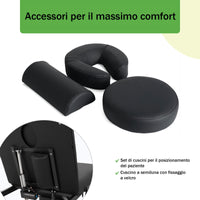 Lettino elettrico ad altezza variabile ESTELLA ERGO 2 - Larghezza 70 cm - Nero
