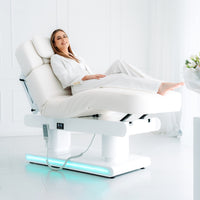 Lettino elettrico ad altezza variabile ETERNA - Larghezza 78 cm - Bianco