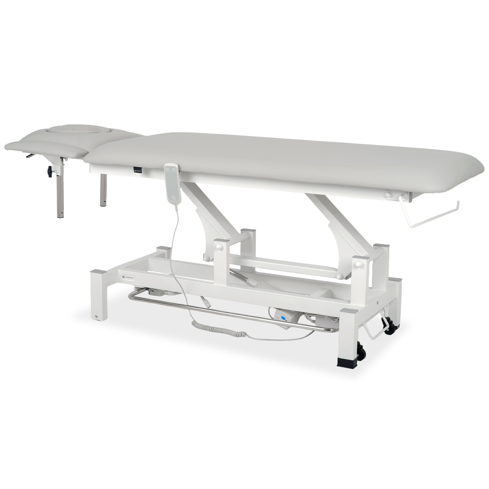 Lettino elettrico ad altezza variabile FORTIS 4 ERGO + Barra di controllo - Grigio Chiaro