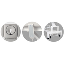 Lettino elettrico ad altezza variabile FORTIS 4 ERGO + Barra di controllo - Grigio Chiaro