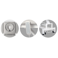 Lettino elettrico ad altezza variabile FORTIS 4 ERGO + Barra di controllo - Grigio Chiaro