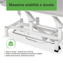 Lettino elettrico ad altezza variabile FORTIS 4 ERGO + Barra di controllo - Grigio Chiaro