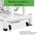 Lettino elettrico ad altezza variabile FORTIS 4 ERGO + Barra di controllo - Grigio Chiaro