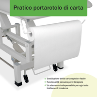 Lettino elettrico ad altezza variabile FORTIS 4 ERGO + Barra di controllo - Grigio Chiaro