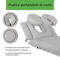Lettino elettrico ad altezza variabile FORTIS 4 ERGO + Barra di controllo - Grigio Chiaro