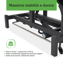 Lettino elettrico ad altezza variabile FORTIS 4 ERGO + Barra di controllo - Grigio Scuro