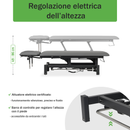 Lettino elettrico ad altezza variabile FORTIS 4 ERGO + Barra di controllo - Grigio Scuro