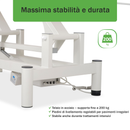 Lettino elettrico ad altezza variabile OPTIMA - Larghezza 68 cm - Bianco