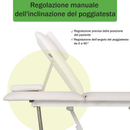 Lettino elettrico ad altezza variabile OPTIMA - Larghezza 68 cm - Bianco