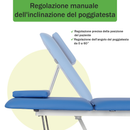 Lettino elettrico ad altezza variabile OPTIMA - Larghezza 68 cm - Blu