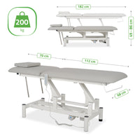 Lettino elettrico ad altezza variabile OPTIMA - Larghezza 68 cm - Grigio