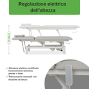 Lettino elettrico ad altezza variabile OPTIMA - Larghezza 68 cm - Grigio
