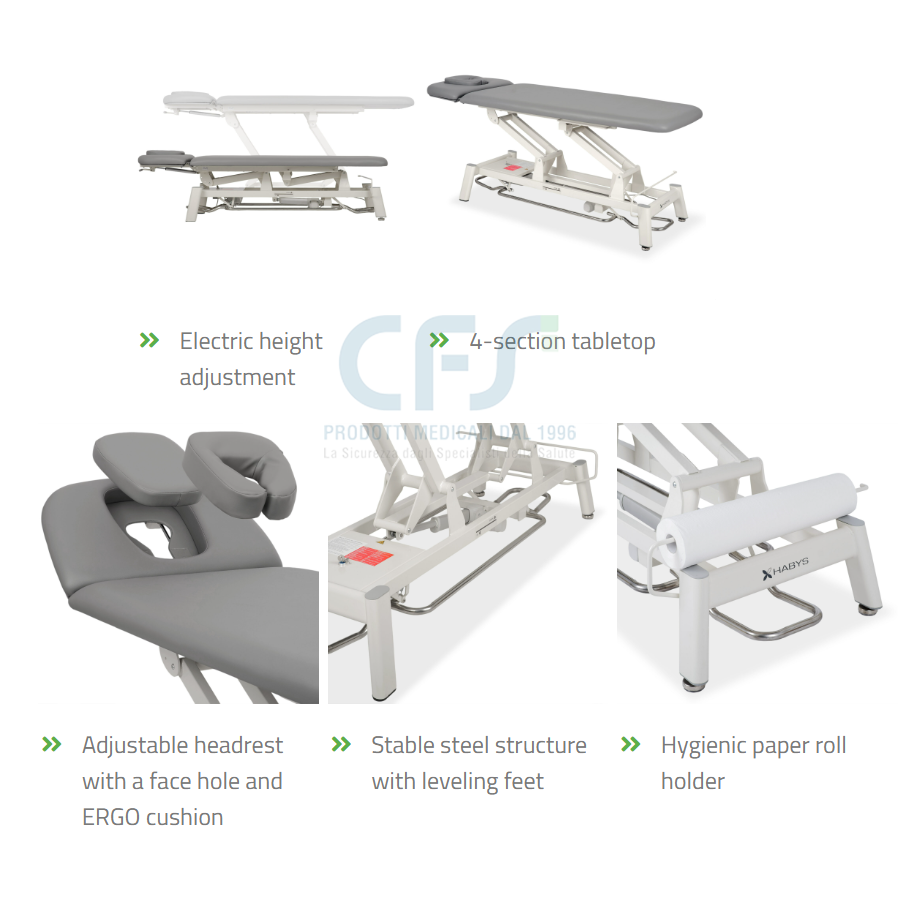 Lettino elettrico ad altezza variabile PROXIMA V2 ERGO - Larghezza 68 cm