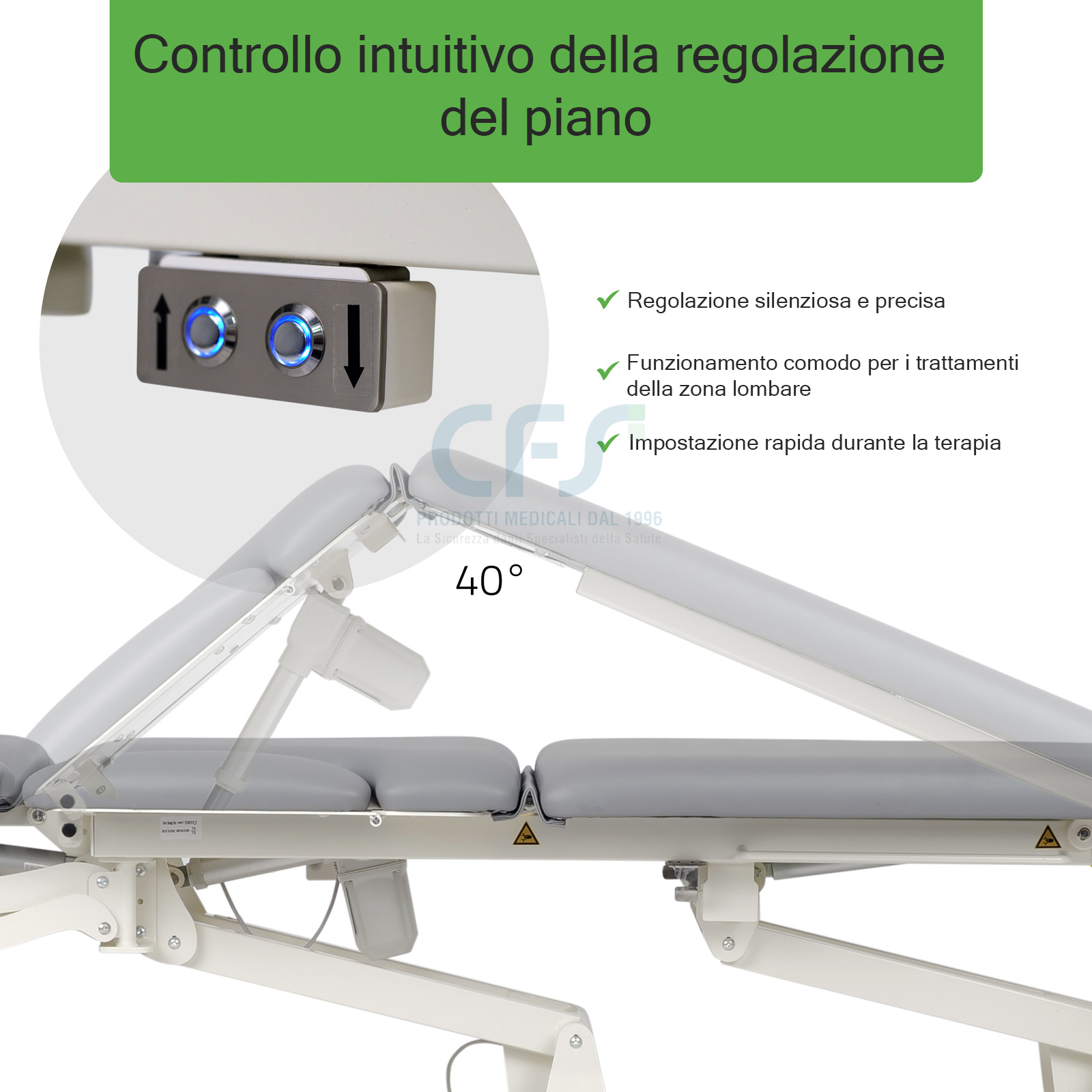Lettino elettrico ad altezza variabile PROXIMA X7 - Larghezza 68 cm