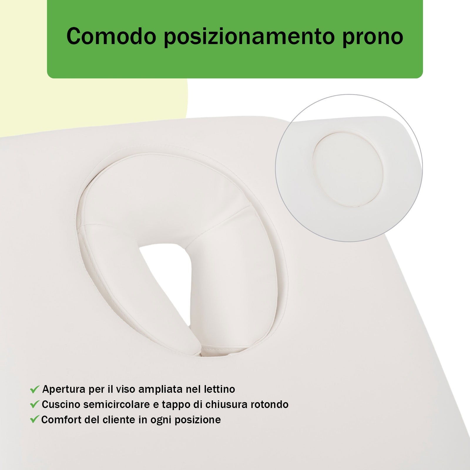 Lettino elettrico riscaldato ad altezza variabile Serenity ERGO 4 - Larghezza 68 cm - Bianco