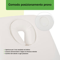 Lettino elettrico riscaldato ad altezza variabile Serenity ERGO 4 - Larghezza 68 cm - Bianco