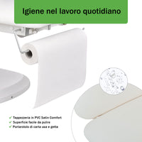 Lettino elettrico riscaldato ad altezza variabile Serenity ERGO 4 - Larghezza 68 cm - Bianco
