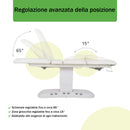 Lettino elettrico riscaldato ad altezza variabile Serenity ERGO 4 - Larghezza 68 cm - Bianco