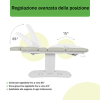 Lettino elettrico riscaldato ad altezza variabile Serenity ERGO 4 - Larghezza 68 cm - Grigio