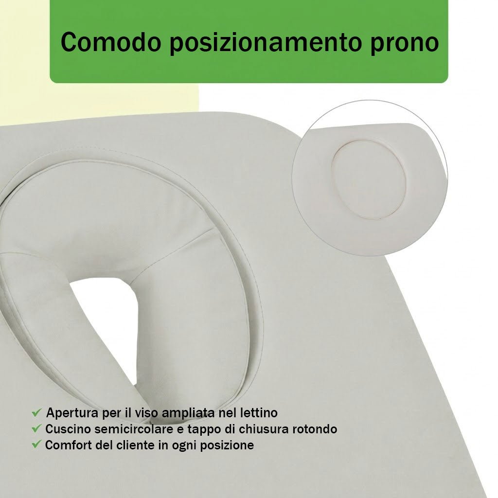 Lettino elettrico riscaldato ad altezza variabile Serenity ERGO 4 - Larghezza 68 cm - Grigio