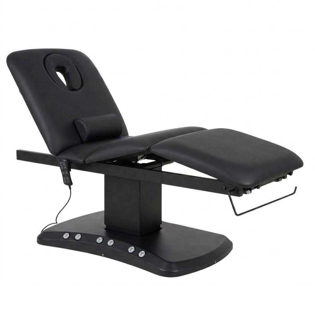 Lettino elettrico riscaldato ad altezza variabile Serenity ERGO 4 - Larghezza 68 cm - Nero