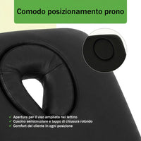 Lettino elettrico riscaldato ad altezza variabile Serenity ERGO 4 - Larghezza 68 cm - Nero