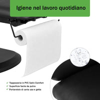 Lettino elettrico riscaldato ad altezza variabile Serenity ERGO 4 - Larghezza 68 cm - Nero