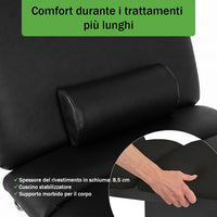Lettino elettrico riscaldato ad altezza variabile Serenity ERGO 4 - Larghezza 68 cm - Nero