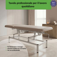 Lettino fisso ad altezza variabile VIGO 2 + Schienale regolabile - Larghezza 75 cm - Grigio Chiaro