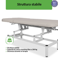Lettino fisso ad altezza variabile VIGO 2 + Schienale regolabile - Larghezza 75 cm - Grigio Chiaro