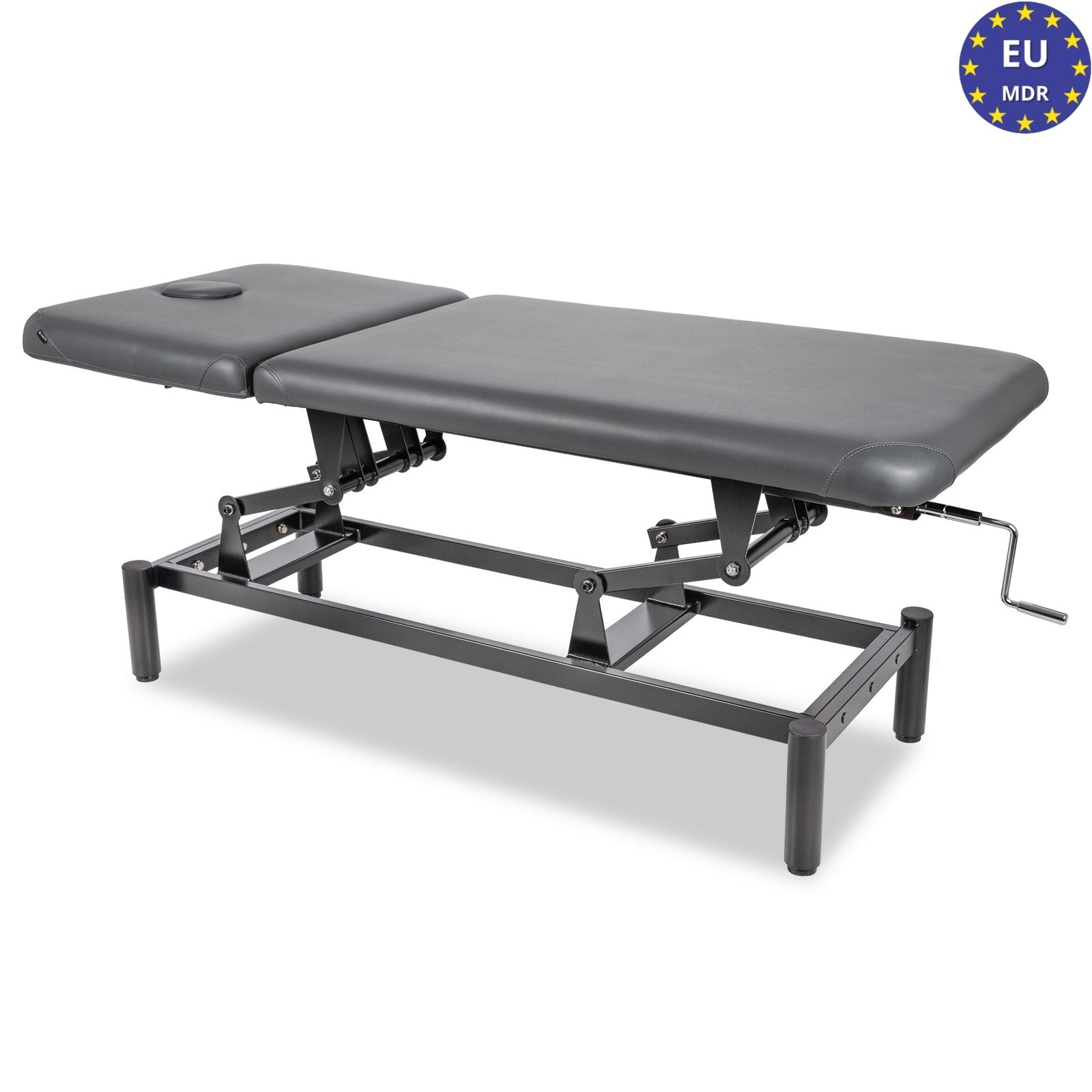 Lettino fisso ad altezza variabile VIGO 2 + schienale regolabile - Larghezza 75 cm - Grigio Scuro