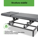 Lettino fisso ad altezza variabile VIGO 2 + schienale regolabile - Larghezza 75 cm - Grigio Scuro