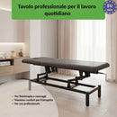 Lettino fisso ad altezza variabile VIGO 2 + schienale regolabile - Larghezza 75 cm - Grigio Scuro