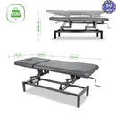 Lettino fisso ad altezza variabile VIGO 2 + schienale regolabile - Larghezza 75 cm - Grigio Scuro