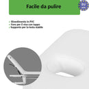 Lettino fisso ad altezza variabile VIGO 2 + schienale regolabile - Larghezza 75 cm - Bianco